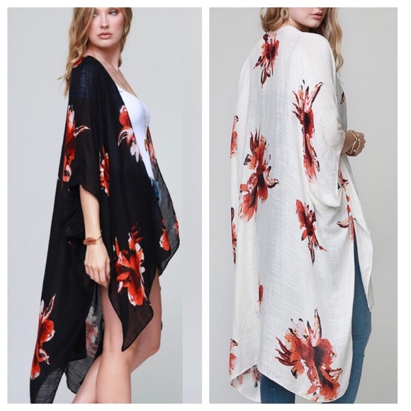 Floral Print Kimono - Picture 6 of 15